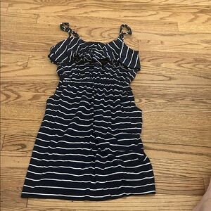 Striped Blue and White Dress